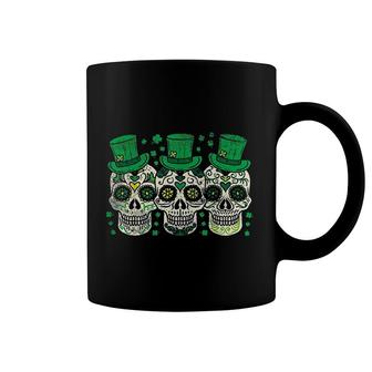 Irish Mexican Sugar Skull Leprechauns Cool St Patricks Day Coffee Mug - Thegiftio UK
