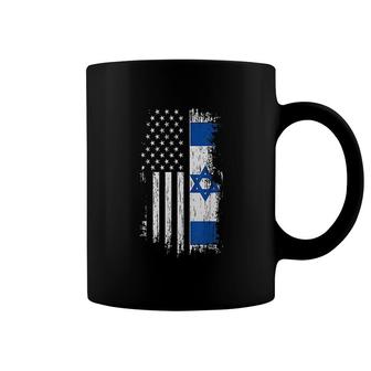 Israeli American Flag Pride Israel Usa Coffee Mug | Mazezy