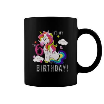 It Is My 6Th Birthday Beautiful Unicorn Draw Coffee Mug - Seseable