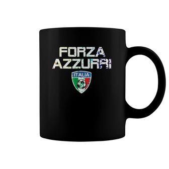 Italia Jersey Forza Azzurri Paint Splatter Calcio Coffee Mug | Mazezy