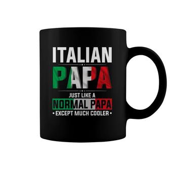 Italian Papa Happy Fathers Day Pride Italian Flag Proud Papa Coffee Mug | Mazezy