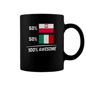 Italian Polish Flag Half Italian Half Polish Italy Poland Coffee Mug | Mazezy