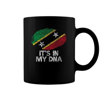 It's In My Dna Saint Kitts And Nevis Flag Fingerprint Coffee Mug | Mazezy