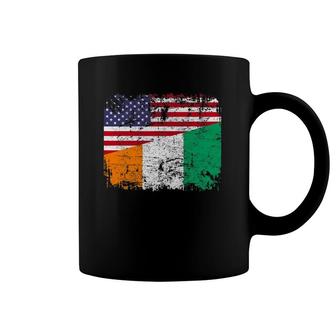 Ivorian Rootshalf American Flag Ivory Coast Coffee Mug | Mazezy
