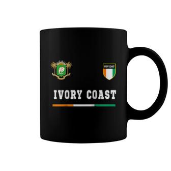 Ivory Coast Sportsoccer Jersey Tee Flag Football Coffee Mug | Mazezy