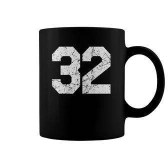 Jersey Uniform Number 32 Athletic Style Sports Back Graphic Coffee Mug | Mazezy UK