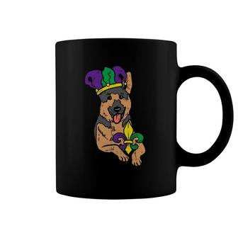 Jester German Shepherd Mardi Gras Funny Dog Men Women Kids Coffee Mug | Mazezy