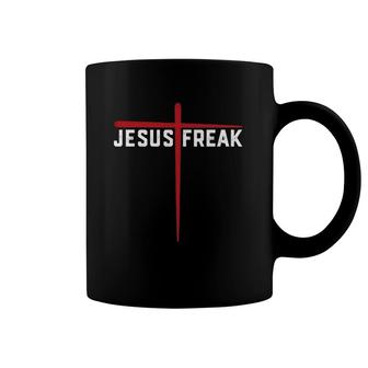 Jesus Freak - Cross Painting For Christians Coffee Mug | Mazezy