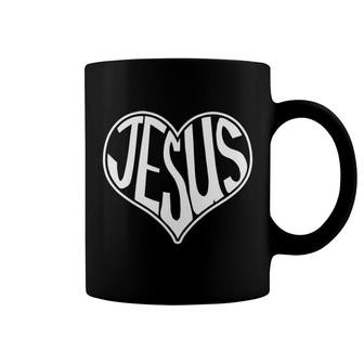 Jesus Heart God Believer Gift Coffee Mug | Mazezy