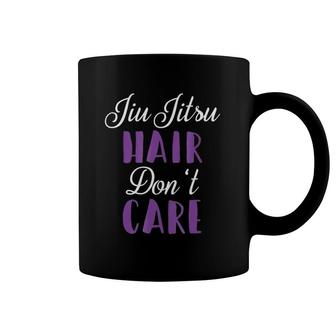 Jiu Jitsu Hair Don't Care Funny Women's Martial Arts Coffee Mug | Mazezy