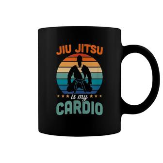 Jiu Jitsu Is My Cardio Bjj Training Retro Style Coffee Mug | Mazezy AU