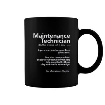 Job Definition Funny Maintenance Technician Gift Men Coffee Mug | Mazezy