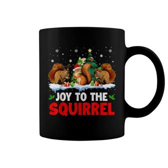 Joy To The Squirrel Christmas Santa Elf Reindeer Squirrel Coffee Mug | Mazezy