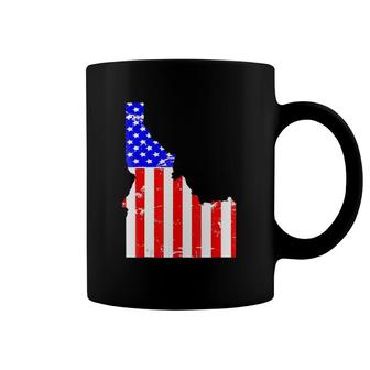 July 4Th For Men-Idaho American Pride Flag Coffee Mug | Mazezy