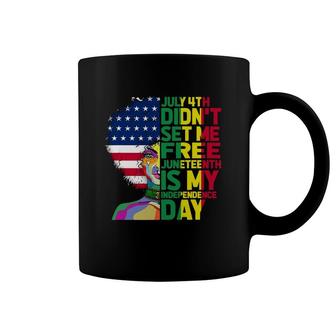Juneteenth Dashiki American Flag Black Women Independence Coffee Mug | Mazezy