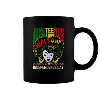 Juneteenth Is My Independence Day Black Afro Women Pride Melanin Queen Coffee Mug | Mazezy DE