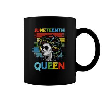 Juneteenth Queen Afro Melanin Black Girl Magic Vintage Coffee Mug | Mazezy