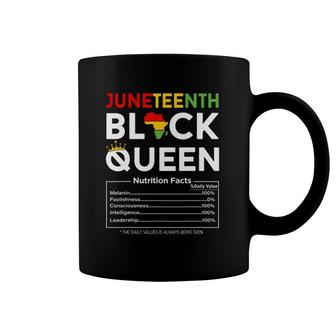 Juneteenth Womens Black Queen Nutritional Facts 4Th Of July Coffee Mug | Mazezy UK