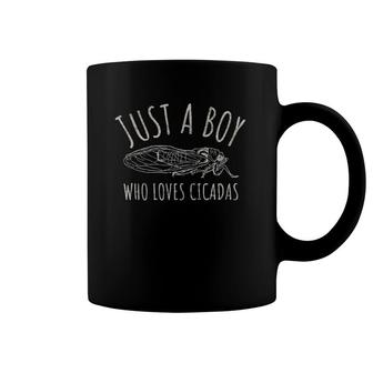 Just A Boy Who Loves Cicadas For Kids Who Love Bugs Coffee Mug | Mazezy