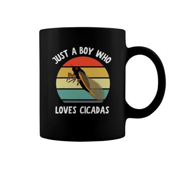 Just A Boy Who Loves Cicadas Future Entomologist Kids Boys Coffee Mug | Mazezy
