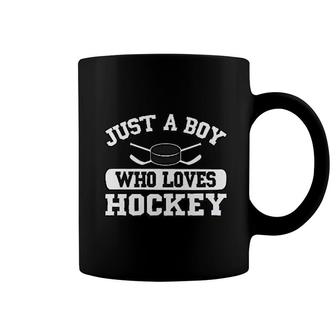 Just A Boy Who Loves Hockey Coffee Mug | Mazezy