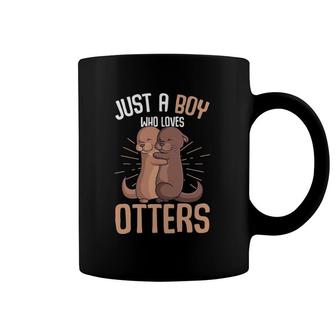 Just A Boy Who Loves Otters Boys Kids Otter Coffee Mug | Mazezy