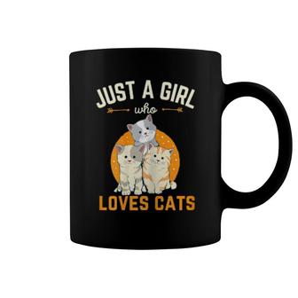 Just A Girl Who Loves Cats Kitten Cat Mom Cute Meowy Coffee Mug | Mazezy