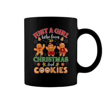 Just A Girl Who Loves Christmas & Cookies Gingerbread Baking Coffee Mug | Mazezy