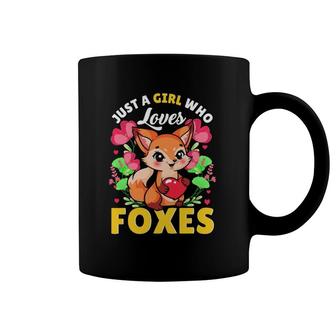 Just A Girl Who Loves Foxes Kid Teen Girls Funny Red Fox Coffee Mug | Mazezy
