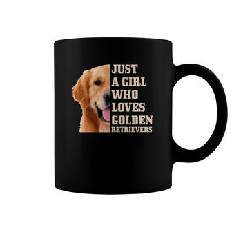 Just A Girl Who Loves Golden Retriever Dog Mom Funny Coffee Mug | Mazezy