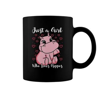 Just A Girl Who Loves Hippos Woman Cute Coffee Mug | Mazezy