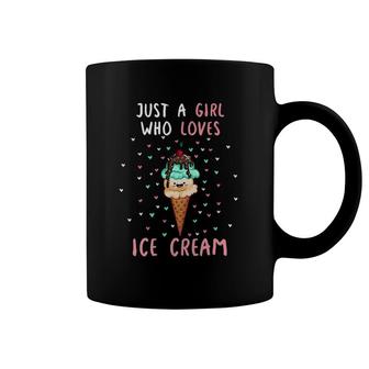 Just A Girl Who Loves Ice Cream Funny Ice Cream Lover Coffee Mug | Mazezy