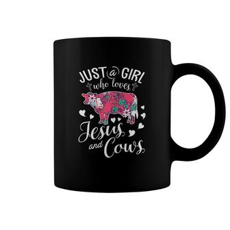 Just A Girl Who Loves Jesus And Cows Coffee Mug | Mazezy