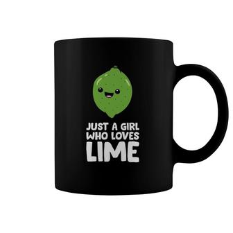 Just A Girl Who Loves Lime Love Sour Lime Coffee Mug | Mazezy