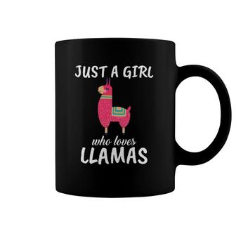 Just A Girl Who Loves Llamas Clothes Outfit Gift Llama Coffee Mug | Mazezy