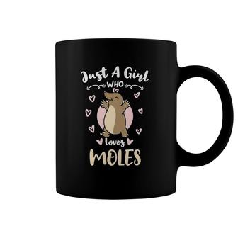 Just A Girl Who Loves Moles Cute Animal Coffee Mug | Mazezy