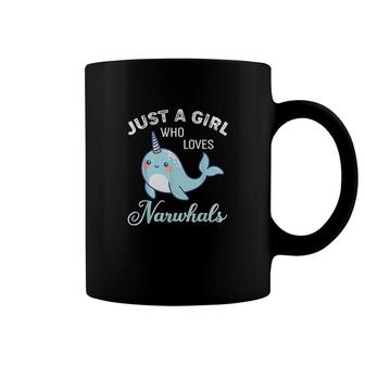 Just A Girl Who Loves Narwhals Coffee Mug | Mazezy