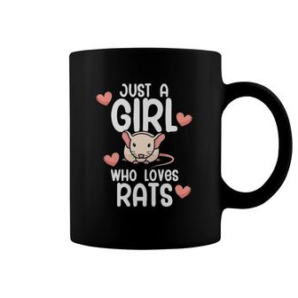 Just A Girl Who Loves Rats Rat Lover Girls Gift Coffee Mug | Mazezy UK