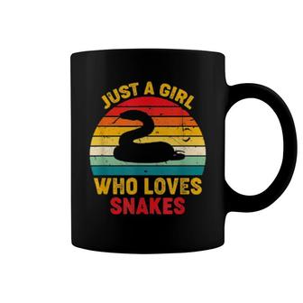 Just A Girl Who Loves Snakes Retro Sunset Snakes Coffee Mug | Mazezy