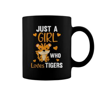 Just A Girl Who Loves Tigers Cute Zoo Animals Tiger Coffee Mug | Mazezy