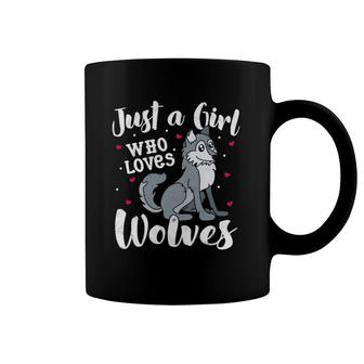 Just A Girl Who Loves Wolf Wolves Women Gift Mom Lover Coffee Mug | Mazezy