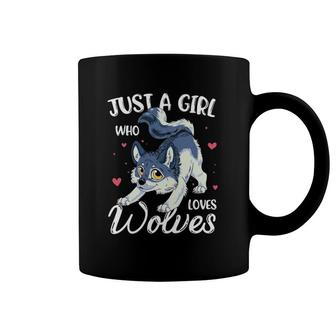 Just A Girl Who Loves Wolves Wolf Lover Women Coffee Mug | Mazezy