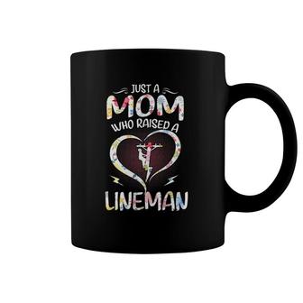Just A Mom Who Raised A Lineman Mother's Day Gift Coffee Mug | Mazezy DE