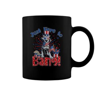 Just Here To Bang Funny 4Th Of July Dalmatian Coffee Mug | Mazezy