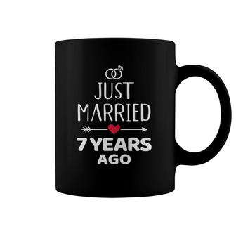 Just Married 7 Years Ago 7Th Wedding Anniversary Premium Coffee Mug | Mazezy