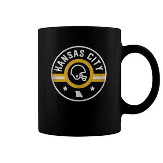 Kansas City Football Stars And Stripes Missouri Outline Coffee Mug | Mazezy