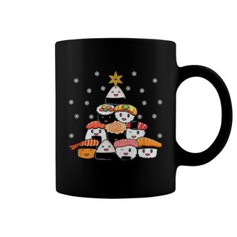 Kawaii Sushi Christmas Tree Japanese Food Christmas Coffee Mug | Mazezy