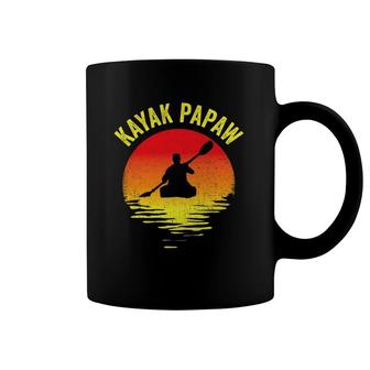 Kayak Papaw Vintage Kayaking Grandpa Kayaker Grandfather Coffee Mug | Mazezy