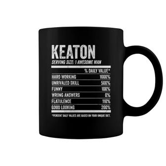 Keaton Nutrition Personalized Name Name Facts Coffee Mug | Mazezy