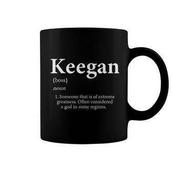 Keegan Definition Personalized Name Gift White Graphic Coffee Mug - Seseable